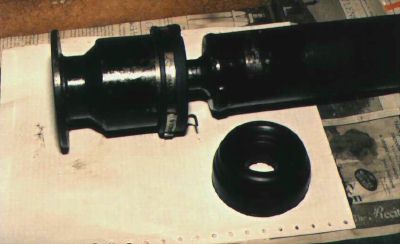 A picture of the propshaft and of the Austin Mini boot